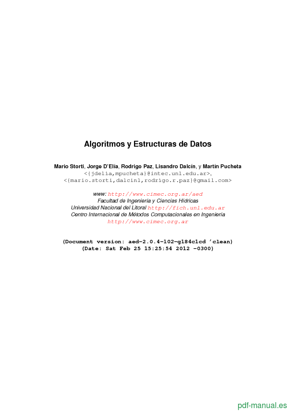Pdf Algoritmos Y Estructuras De Datos Gratis Curso
